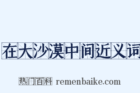 在大沙漠中间近义词是什么意思的图片